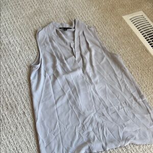 Banana Republic Light Gray V-Neck Blouse